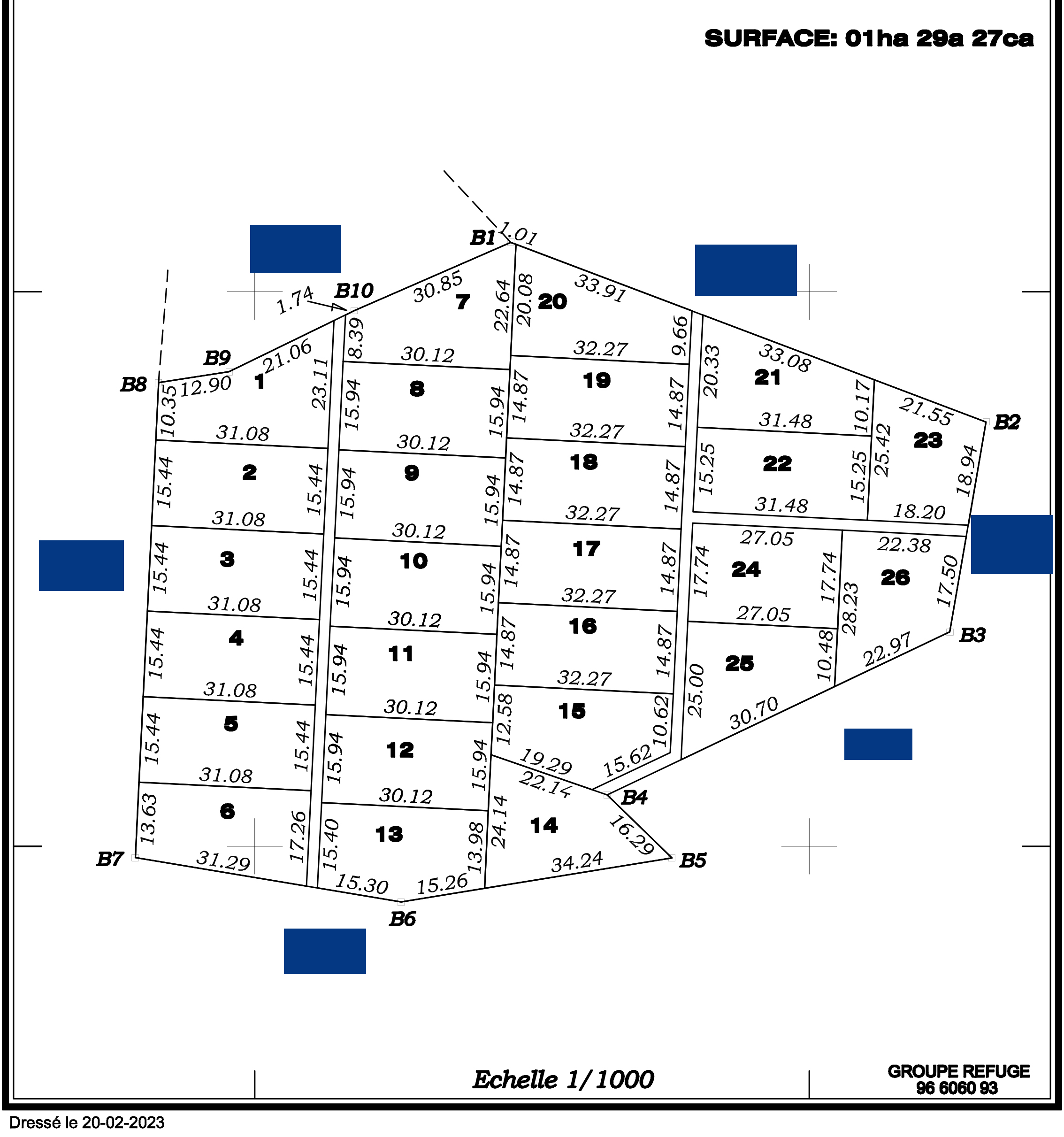 Image de la parcelle de grc immobilier à vendre à Tori-Gare Aïkinko