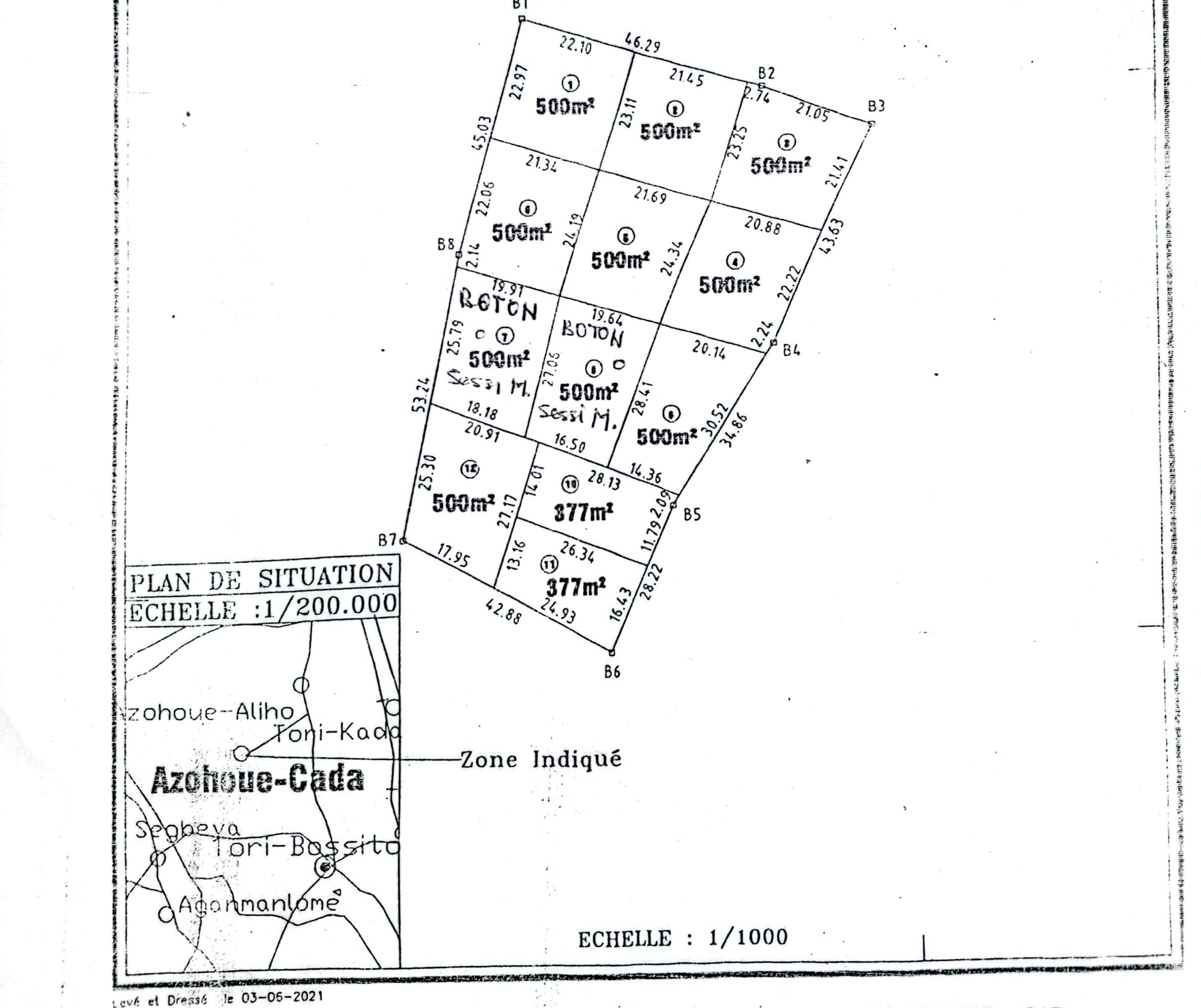 Parcelles de GRC Immobilier à vendre à Azohoue-Cada