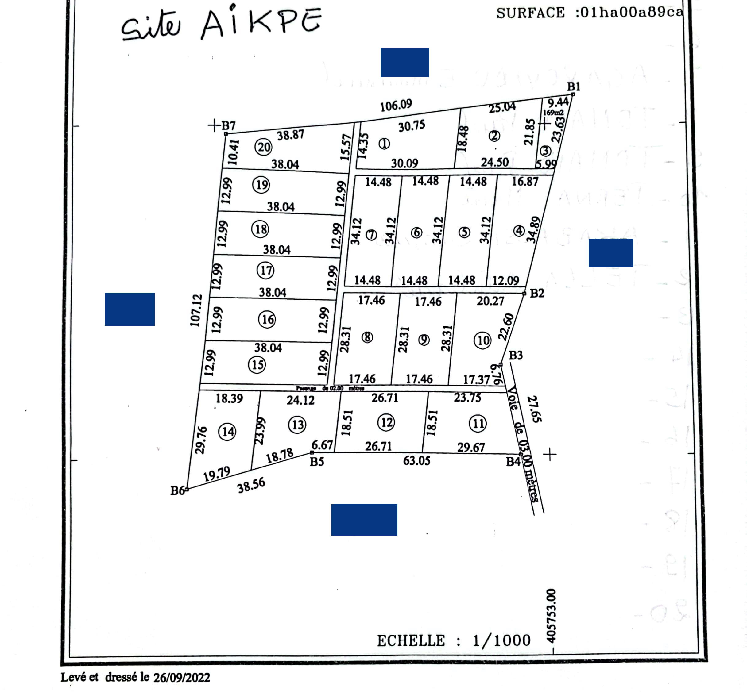 Parcelle de GRC Immobilier à vendre à Bohicon